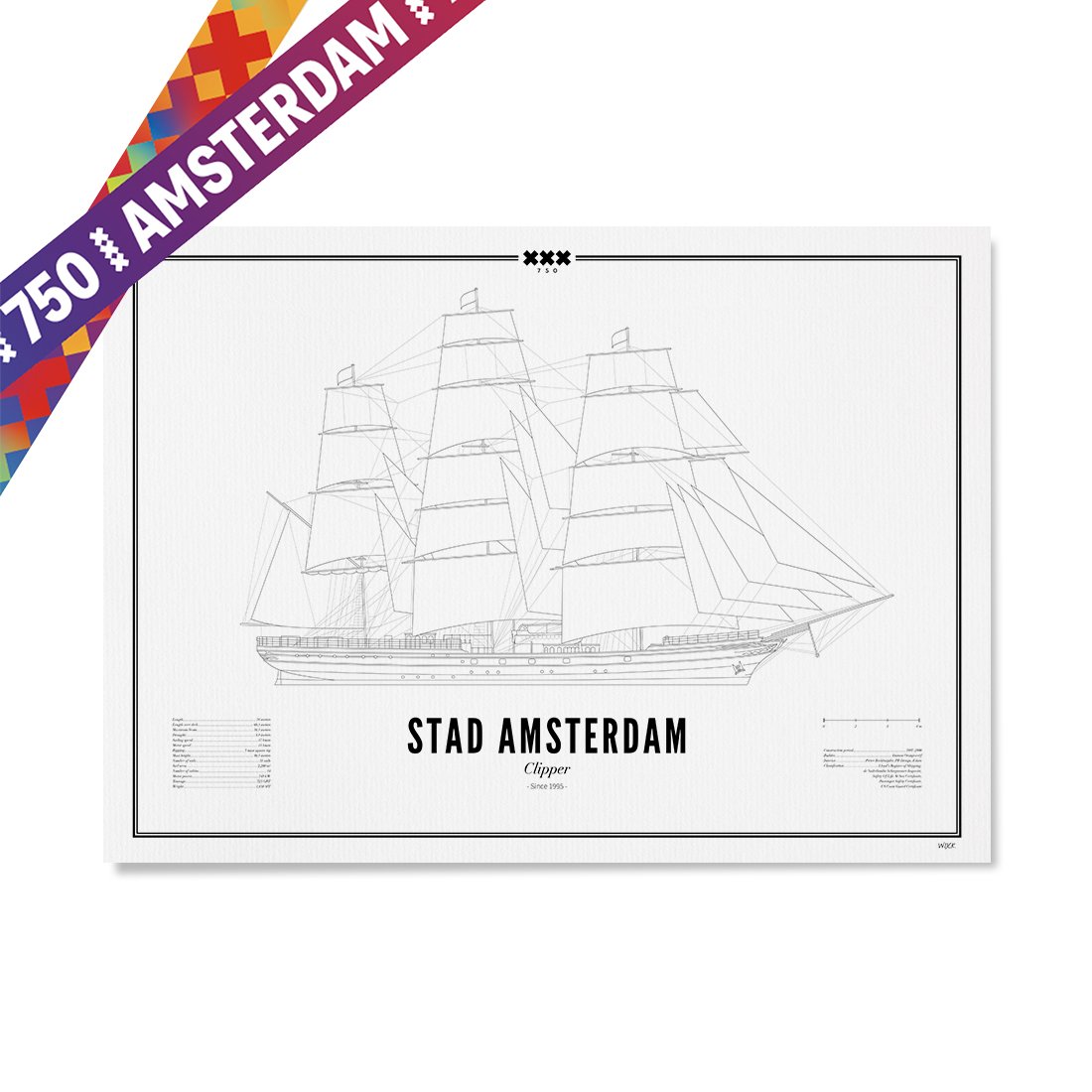 Poster von Clipper Stad Amsterdam | WIJCK.